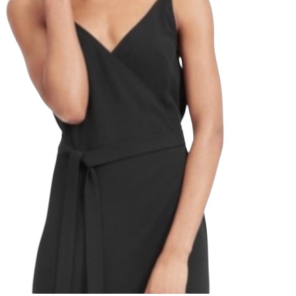 Everlane The Japanese GoWeave Black Wrap Tank Midi Dress - 14 - Picture 2 of 13